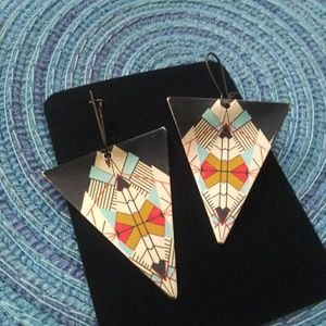 Triangle boho modern earrings